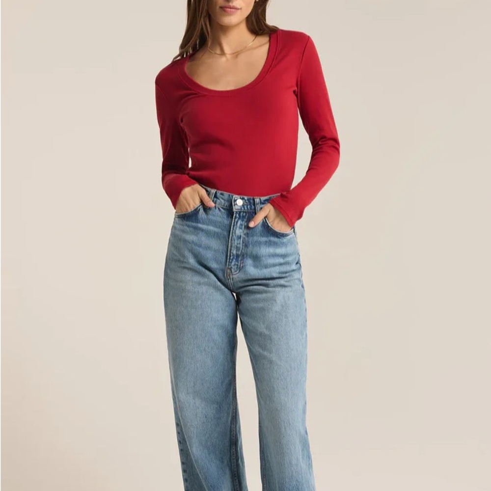 Z Supply red sirena long sleeve - Picture 3 of 6